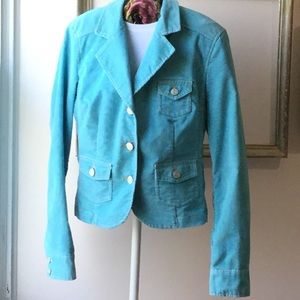 Turquoise Aeropostale Corduroy Blazer Jacket Sz M